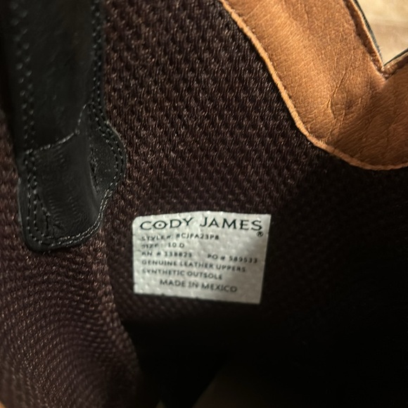 Cody James Cowboy Boots Leather Snip Toe sz 10d - Picture 6 of 8